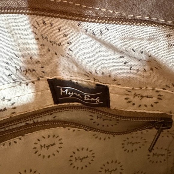 Myra Bag Cotton & Cowhide Tote bag - Picture 3 of 13